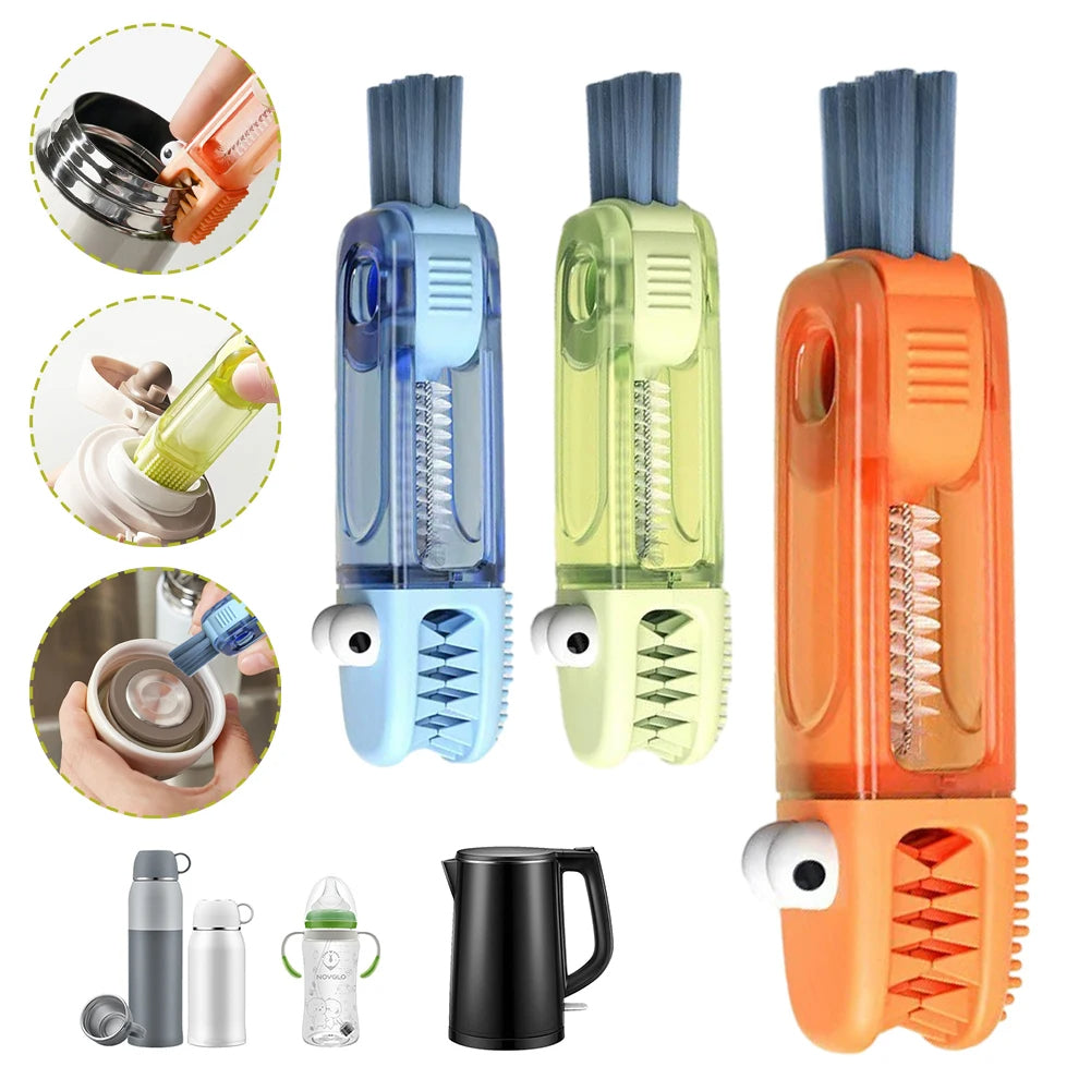 3-in-1 Multifunctional Cleaning Brush – Bottle, Cup & Straw Cleaner